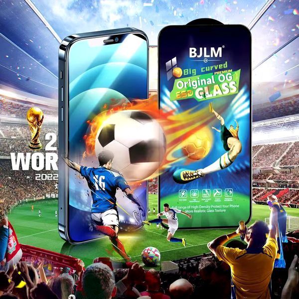 Захисне скло BJLM Football ESD Premium Glass для Apple iPhone 15 Pro Black (тех.пакет) 42780 фото