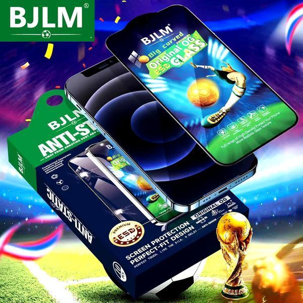 Захисне скло BJLM Football ESD Premium Glass для Apple iPhone 15 Pro Black (тех.пакет) 42780 фото