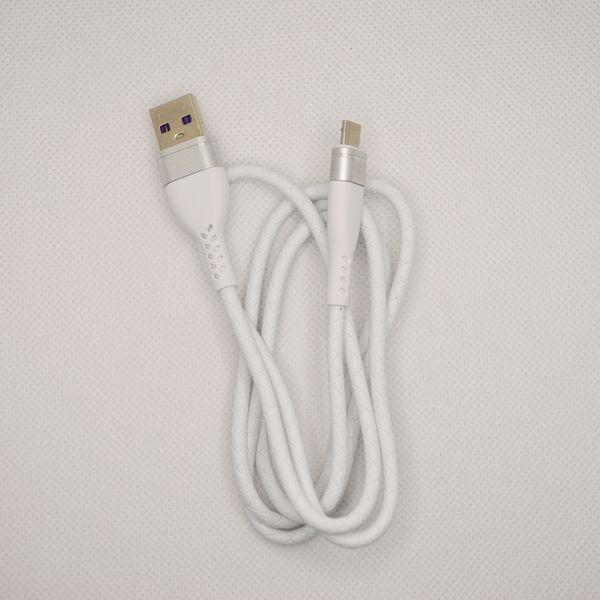Кабель ANSTY S-035-A Zinc Alloy Micro USB QC 3.1A 1M White 49640 фото