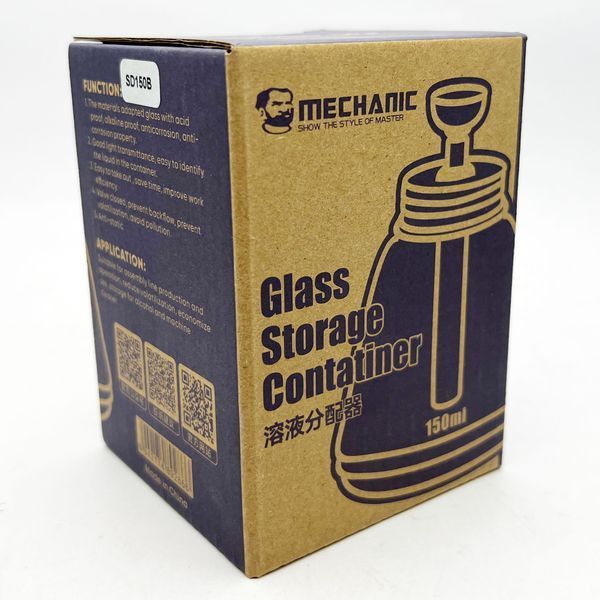Емкость для спирта стеклянная с дозатором Mechanic SD150B (150 ml) 70105 фото