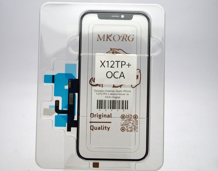 Тачскрін (Сенсор) Apple iPhone 12/12 Pro з мікросхемою та плівкою ОСА Original/Оригінал 56058 фото