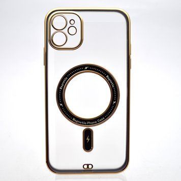 Чохол накладка з MagSafe Elegant Case для Apple iPhone 11 Blue (Black Circle) 74517 фото