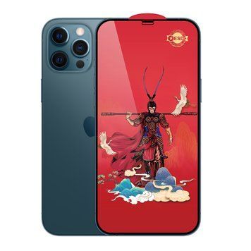 Захисне скло Monkey King ESD RED Glass для Apple iPhone 12 Pro Max Black 64128 фото