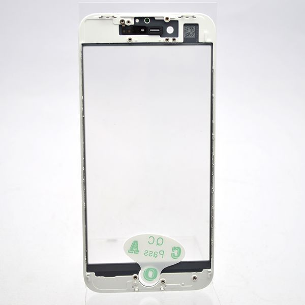 Стекло LCD Apple iPhone 8 с рамкой, OCA и сеточкой спикера White Original 1:1 71085 фото