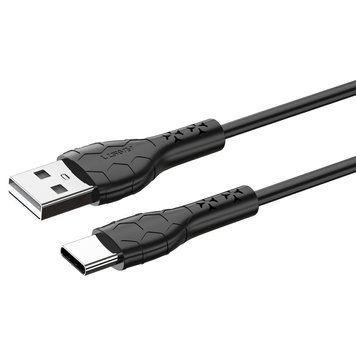 Кабель ANSTY Z-032-T Type-C QC 3.1A 1M Чорний 66218 фото