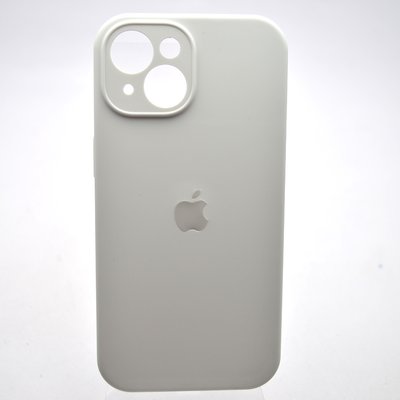 Силіконовий чохол накладка Silicon Case Full Camera для iPhone 15 White 94818 фото