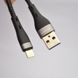 Кабель ANSTY S-023-I Zinc Alloy Nylon Lightning 5A 1M Black 39536 фото 5
