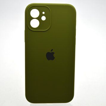 Силіконовий чохол накладка Silicon Case Full Camera для iPhone 12 Pine Forest Green 53723 фото