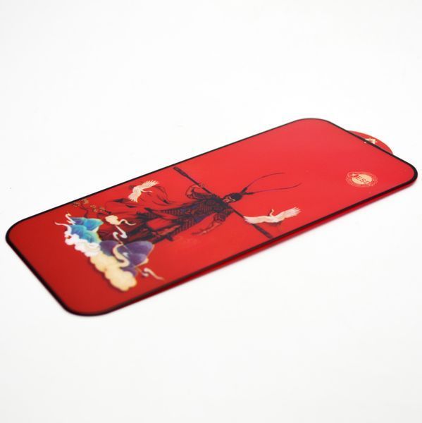 Захисне скло Monkey King ESD RED Glass для Apple iPhone 13/13 Pro/iPhone 14/16e Black 86243 фото