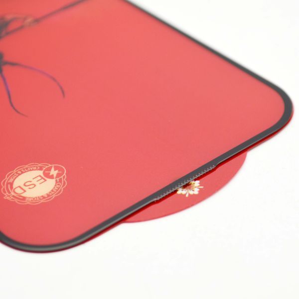 Захисне скло Monkey King ESD RED Glass для Apple iPhone 13/13 Pro/iPhone 14/16e Black 86243 фото