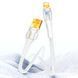 Кабель ANSTY S-053-I Lightning 12W 1M Nylon LED Білий 65565 фото 3