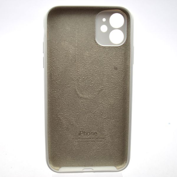 Силіконовий чохол накладка Silicon case Full Camera для iPhone 11 White 58195 фото