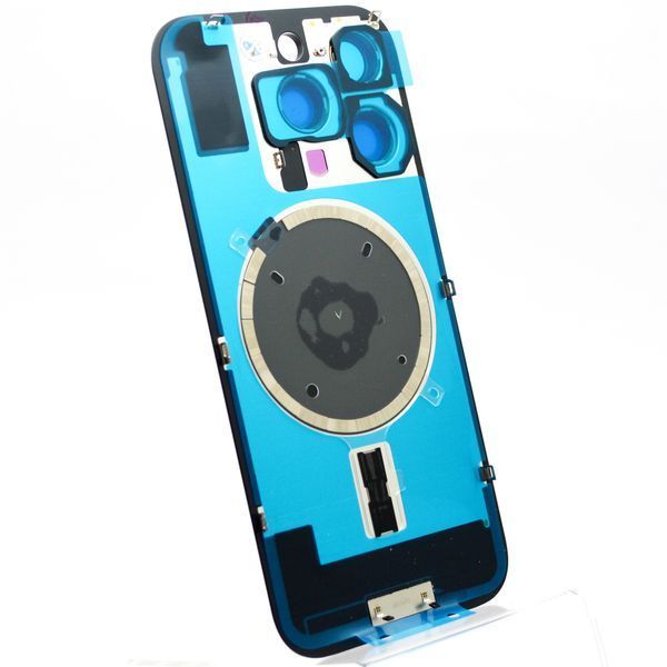 Задняя крышка со стеклом камеры и беспроводная зарядка iPhone 16 Pro Black Titanium Service Original 58860 фото
