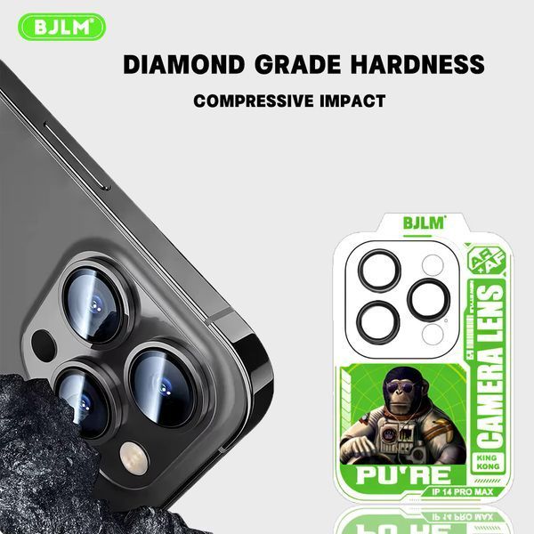Захисне скло на камеру BJLM King King OG Pure Glass для Apple iPhone 14 Pro/14 Pro Max Black 49395 фото