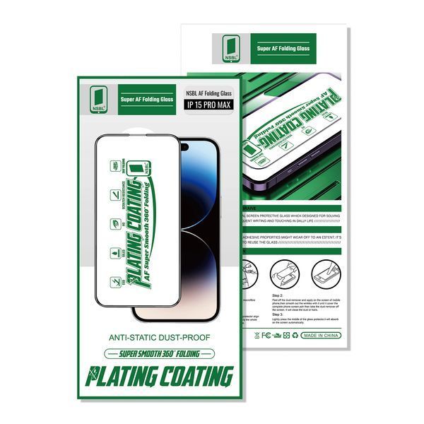 Защитное стекло NSBL Plating Coating AF Glass для Apple iPhone 15 Pro Max 41896 фото