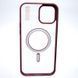 Чехол накладка с MagSafe Clear Case Magnetic для Apple iPhone 12 Pro Max Wine Red 47141 фото 5