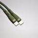 Кабель ANSTY S-023-PT Zinc Alloy Nylon Type-C to Type-C 5A 1M Green 88461 фото 5