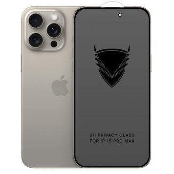 Захисне скло OG Golden Armor антишпигун для Apple iPhone 15 Pro Max Black 97212 фото