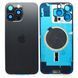 Задня кришка зі склом камери та безпровідною зарядкою iPhone 16 Pro Max Black Titanium Service Original 79133 фото