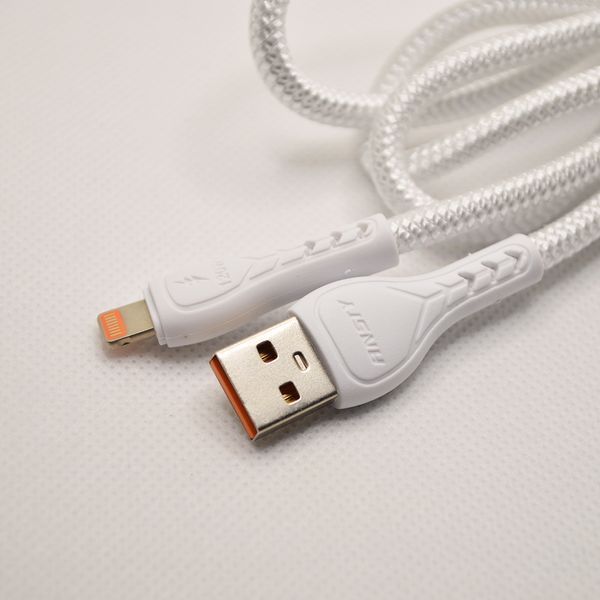 Кабель ANSTY SI-30 Nylon Lightning 120W 1M White 78567 фото