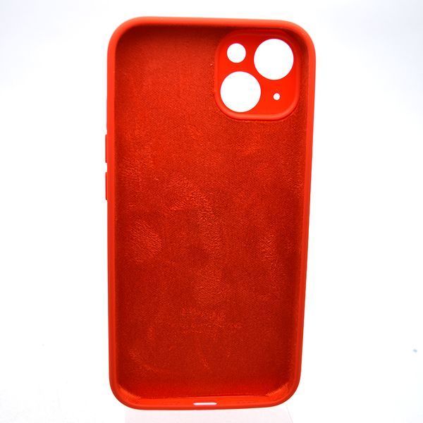 Силиконовый чехол накладка Silicon Case Full Camera для iPhone 15 Plus Red 87525 фото