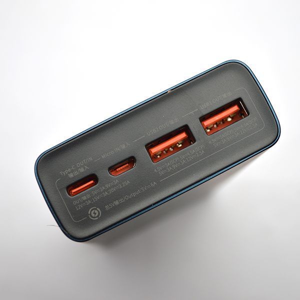 Зовнішній акумулятор Power Bank Baseus Adaman Metal 65W PD+QC 20000mAh Blue PPIMDA-D01 90274 фото