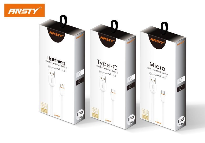 Кабель ANSTY Z-029-A Micro USB 2.4A 1M Білий 90688 фото
