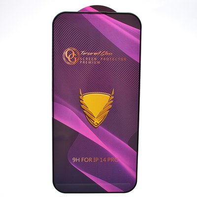 Захисне скло OG Golden Armor для Apple iPhone 14 Pro/iPhone 15 Black 94981 фото