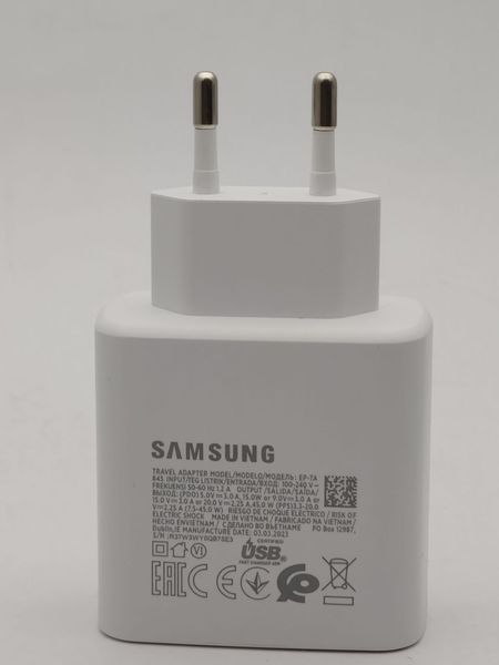 Зарядний пристрій Samsung 45W PD EP-TA845XBEGRU White 85914 фото