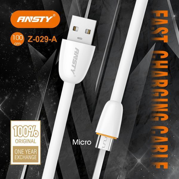 Кабель ANSTY Z-029-A Micro USB 2.4A 1M Білий 90688 фото