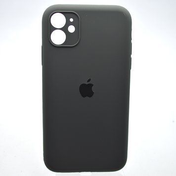 Силиконовый чехол накладка Silicon Case Full Camera для iPhone 11 Charcoal Gray Black 92501 фото