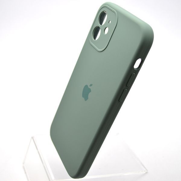 Силиконовый чехол накладка Silicon Case Full Camera для iPhone 12 Pine Needle Green 75132 фото