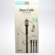 Кабель ANSTY SI-31 Zinc Alloy Nylon Lightning 5A 1M Gray 76543 фото