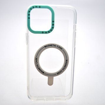Чехол накладка iPhone 13 Pro Max с MagSafe Colored Ring Case Turquoise 83016 фото