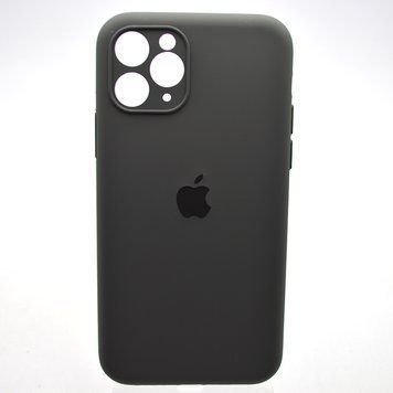Силиконовый чехол накладка Silicon Case Full Camera для iPhone 11 Pro Max Charcoal Gray Black 79767 фото