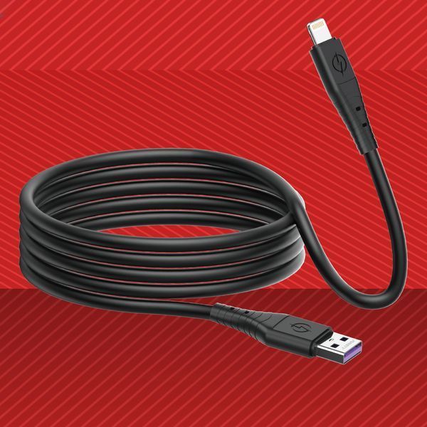 Кабель ANSTY S-039-I Lightning Silicone 5A 1M Черный 57042 фото