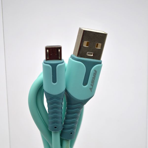 Кабель ANSTY Z-027-A LED Micro USB 3.1A 1M Blue 50032 фото