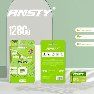 Карта пам'яті ANSTY AS-128 microSDXC 128GB Class 10 100MB/s no adapter 27777 фото