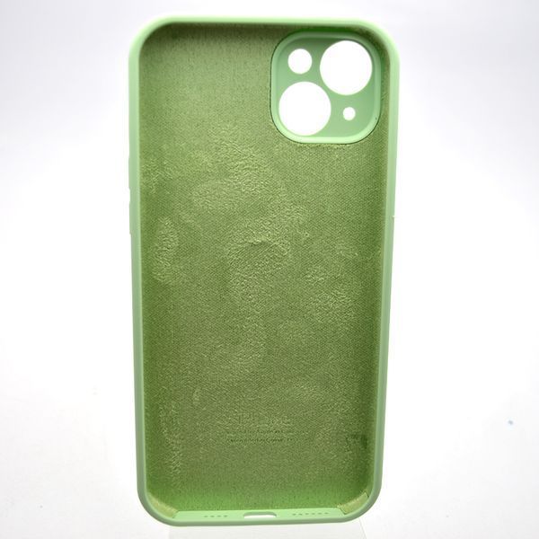 Силиконовый чехол накладка Silicon Case Full Camera для iPhone 15 Plus Pistachio 94431 фото
