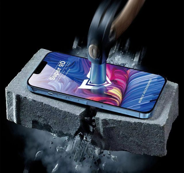 Защитное стекло Snockproof Super 9D для Apple iPhone 13 Pro Max/iPhone 14 Plus Black 76598 фото