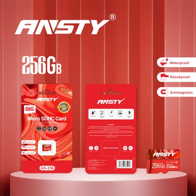 Карта пам'яті ANSTY AS-256 microSDXC 256GB Class 10 100MB/s no adapter 78957 фото