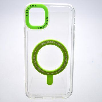 Чехол накладка iPhone 11 с MagSafe Colored Ring Case Green 61693 фото