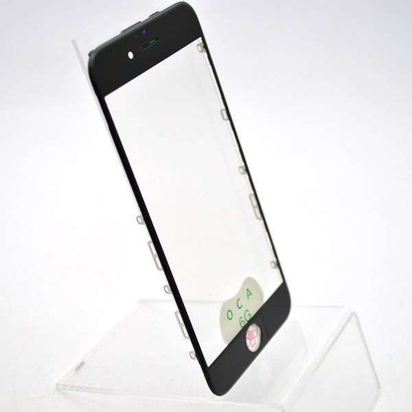 Стекло LCD Apple iPhone 6 с рамкой и OCA Black Original 1:1 53733 фото