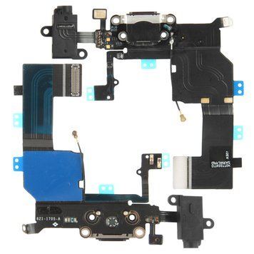 Шлейф Apple iPhone 5C с черным разъемом питания, HF и микрофоном Original Used 38643 фото
