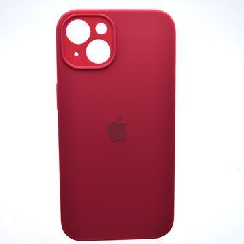 Силиконовый чехол накладка Silicon Case Full Camera для iPhone 13 Rose Red 94662 фото