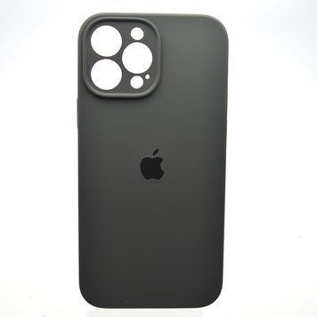 Силиконовый чехол накладка Silicon Case Full Camera для iPhone 14 Pro Charcoal Gray Black 71551 фото