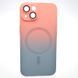 Чохол накладка з MagSafe Bright Case для Apple iPhone 13 Peach-Gray 84856 фото