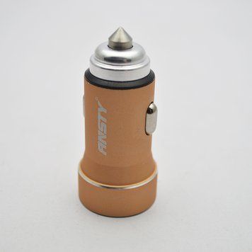 Автомобільний зарядний пристрій ANSTY CAR-01 (2 USB 3.1A) Gold 40015 фото