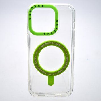 Чехол накладка iPhone 14 Pro с MagSafe Colored Ring Case Green 94107 фото