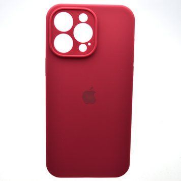 Силиконовый чехол накладка Silicon Case Full Camera для iPhone 14 Pro Rose Red 60642 фото